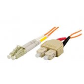 Fiber optic patchcord MM LC-SC UPC Duplex 62,5/ 125 1.5m orange