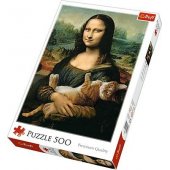 TREFL 500 PCS. Mona Lisa and a purring kitty