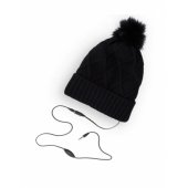 Winter Hat with Built-in Stereo Headphones and Microphone 120cm 3.5mm