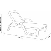 Nilo 190x71x30-94cm ruda