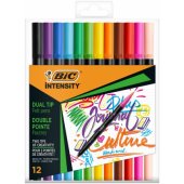 Bic Flamastry Intensity Dual Tip dwustronne 12szt.