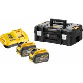 DeWALT XR FLEXVOLT akumuliatorių rinkinys, 2 vnt. (juoda/ geltona, greitasis įkroviklis, 2x akumuliatorius)