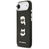 FW Grained Karl and Choupette Heads Pins Logo Case iPhone Air Black