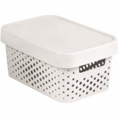 Curver INFINITY 4.5L baltas ažūrinis indas su dangčiu