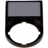 Eaton descriptor plate 0-I 50 x 30mm black rectangular M22S-ST-X88