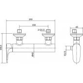 Inverto gold shower mixer (S951-292)
