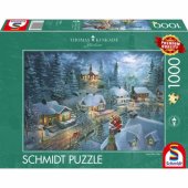 Schmidt Spiele Thomas Kinkade Studios: Tylioji Kalėdų Senelio naktis, dėlionė 10