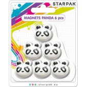 Starpak pandos formos magnetai, pakuotėje 6 vnt. (24/ 144 - PANDA MAGN)