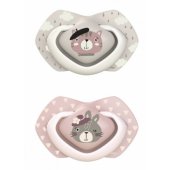 Silicone Symmetrical Bonjour Paris 18m+ Pink/ Grey