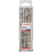 Bosch Metal twist drill HSS-Co, DIN 338, 11.0mm (5 pieces, working le