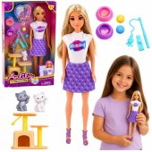 Anlily Doll with Kittens Scratching Post Cat Accessories Bowls Toys Se