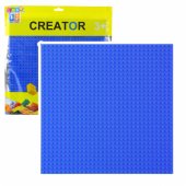 Construction Board for Building Blocks, Navy Blue, 25.5x25.5 cm