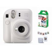 Instax Mini 12 Clay White + ACC