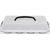 Patisse muffin tin with lid 35 cm silver steel 12 compartments