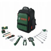 Bosch Powertools tool backpack set, 60 pieces (black/ green, with tool
