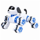 Remote-Controlled RC Robot Dog – 8 Wheels, 360° Drifts & Stunts – Blue