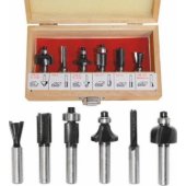 AWTools frezy do drewna, komplet 6 elementów trzpień 8mm (AW40512)