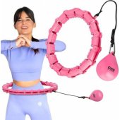 One Fitness Hula hop with tabs and weights OHA02 pink
