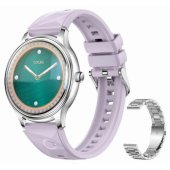L28 Silver/ Purple + Silver Steel Strap