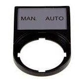 Eaton aprašomoji lentelė MAN-AUTO 50x30mm juoda 22mm stačiakampė (2165