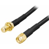 Antenna cable RP-SMA male - RP-SMA female 2m (SMA-FM200) Black
