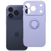 Silicone Ring Phone Case with Stand iPhone 17 Pro Purple
