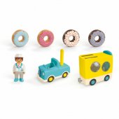 PLAYMOBIL 71702 Junior: pašėlęs spurgų sunkvežimis su dėliojimu ir rūšiavimu Fu