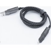 F-ENERGY C241 4in1 USB-C/ USB-A USB-C/ Lightining 60W 1m Chrome