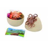 Egg With Figurines of Sea Animals Plants Octopus 26 El