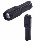 LED žibintuvėlis su reguliuojamu priartinimu, 3 apšvietimo režimai, USB įkrovimas, juodas