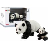 2 pandų figūrėlių rinkinys su jauna panda, „Animals of the World“ serija