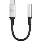 Adapteris USB-C į Jack 3.5 mm Juodas