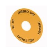 Eaton Description plate M22-XAK1 round 90mm yellow 216465