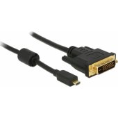Kabel Delock HDMI Micro - DVI-D 1m czarny (83585)