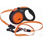 Flexi New Neon S automatinis pavadėlis, 5 m, oranžinis