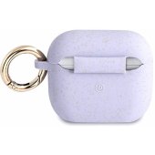 GUA3SGGEU Blizgus dėklas su spausdintu logotipu, skirtas Airpods 3, violetinis