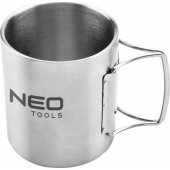 Neo kelioninis puodelis, pilkas, aliuminis, 0.3l, 63-150, Neo Tools (63-1