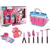 Garden Kit Bag Tools Gloves Rakes Pink Unicorn