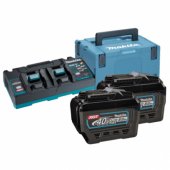 MAKITA 40V MAX XGT akumuliatoriaus ir įkroviklio rinkinys 2x8,0Ah