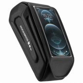 Waterproof frame bicycle bag with phone cover black