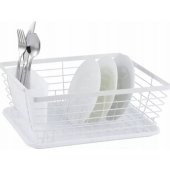 Dish drainer, steel-plastic, white Kh-1730