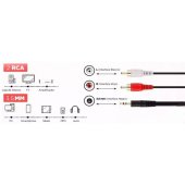 RF034 3,5 mm <-> 2 x RCA 5m