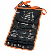BLACK+DECKER Mechanic Set with Roll Bag 76 Piece Tool Set (Black/ Orang