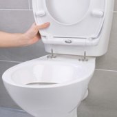 LA037062PEU7 Anti-bac Quick-release Toilet Seat, Whit