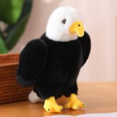 Plush Eagle Bird Plush Toy Mascot Cuddly Toy Black and White 25cm
