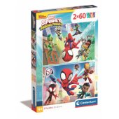Puzzle 2x60 Super Color Marvel Spidey and His Amazing Friends Clemento