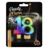 GoDan Galaxies 18-ojo gimtadienio žvakė - 7,5 cm - 1 vnt. universali