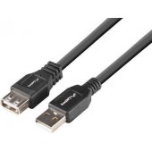 Przedłużacz USB-A M/ F 2.0 1.8m czarny BOX