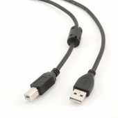 Aukščiausios kokybės USB-A į USB-B kabelis 4.5 m juodas