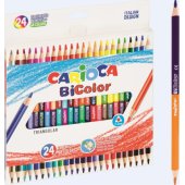 Carioca trikampiai dviejų spalvų pieštukai BiColor 24/ 48 CARIOCA